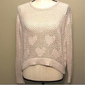 LC Lauren Conrad Cable-Knit Cream Sweater
